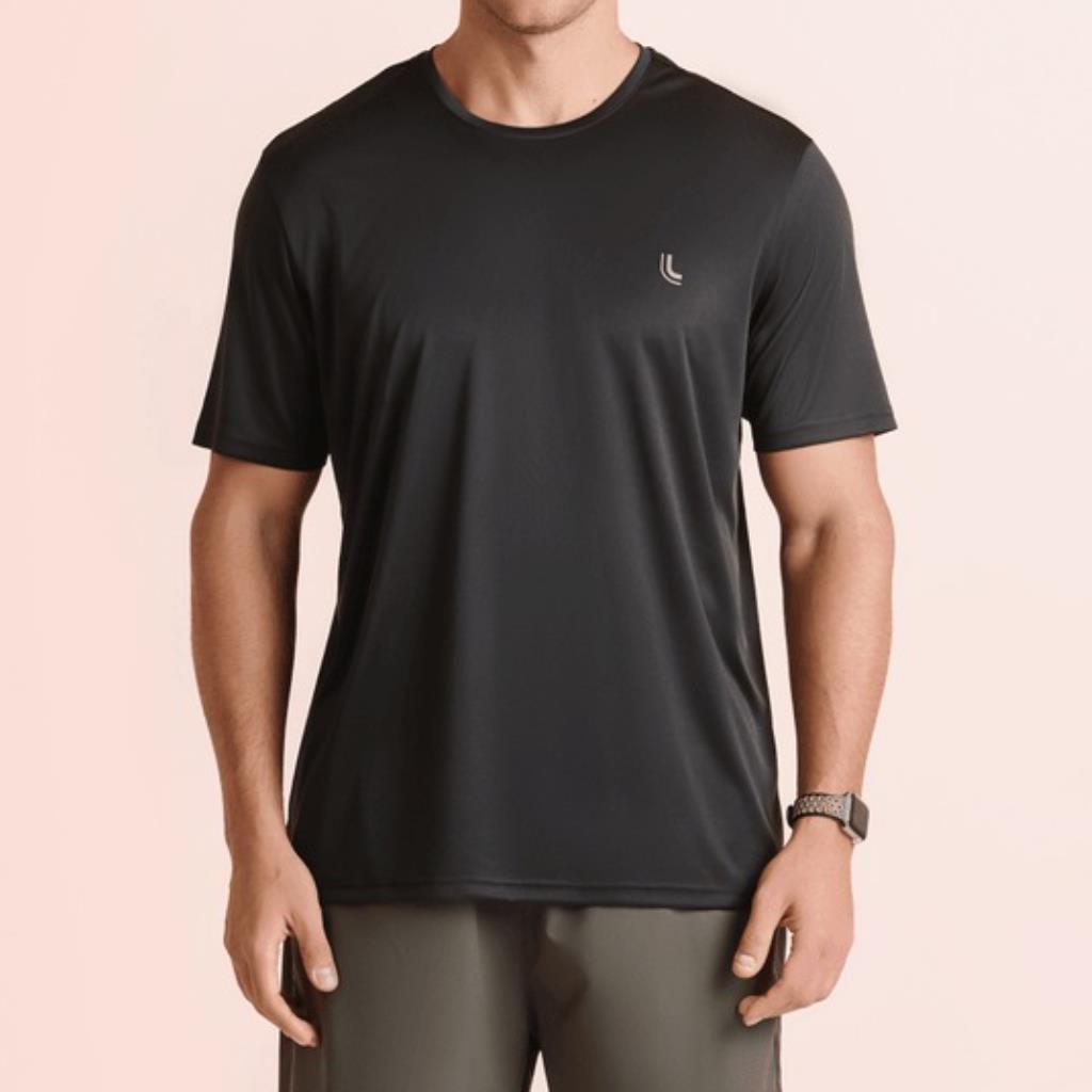 T-Shirt AM Basic CoreFit Academia Preta Tam G Lupo