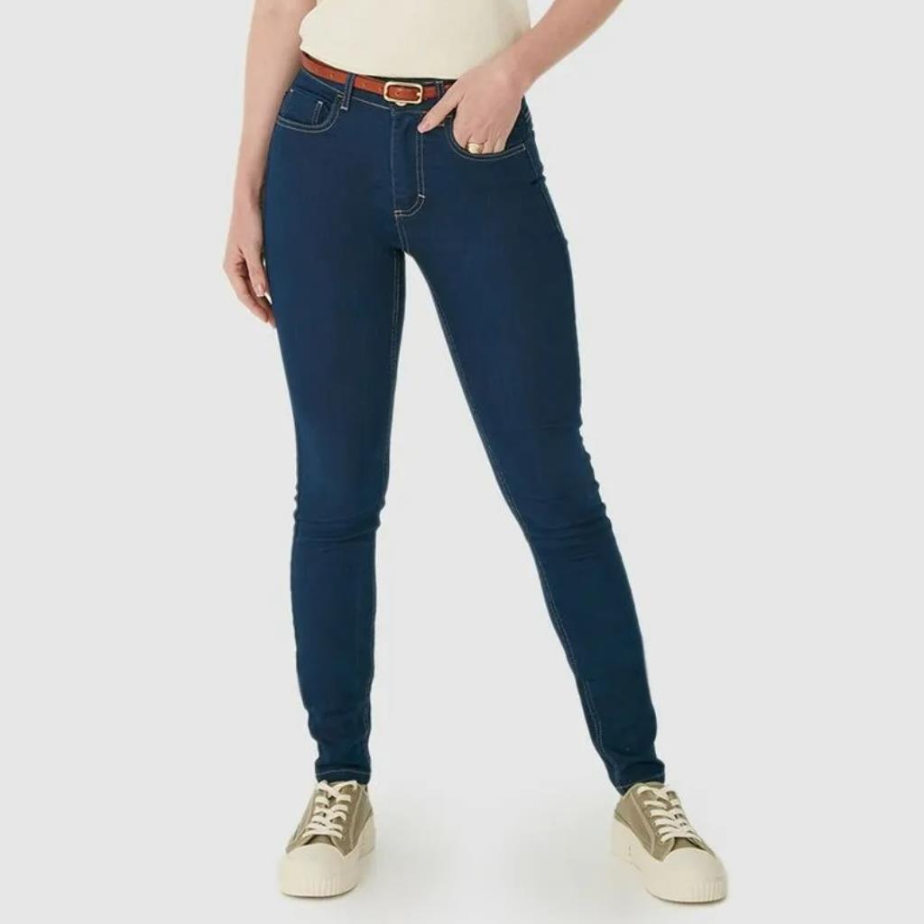 Calca Skinny Cintura Média Jeans Stretch Tam 40 Malwee