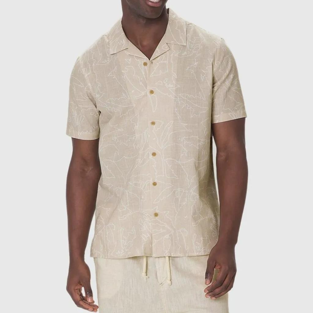 Camisa Masc Estampa Bananeira Manga Curta Tam M Malwee