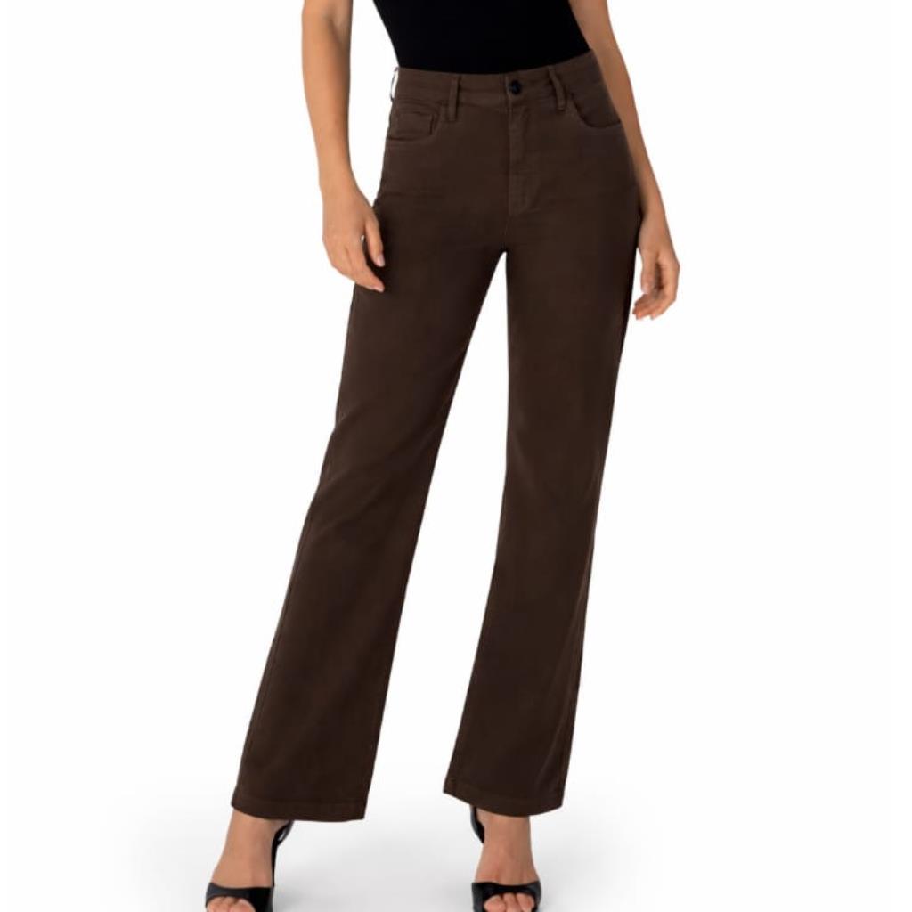 Calca Reta Fem Marrom Tam 42 Enfim