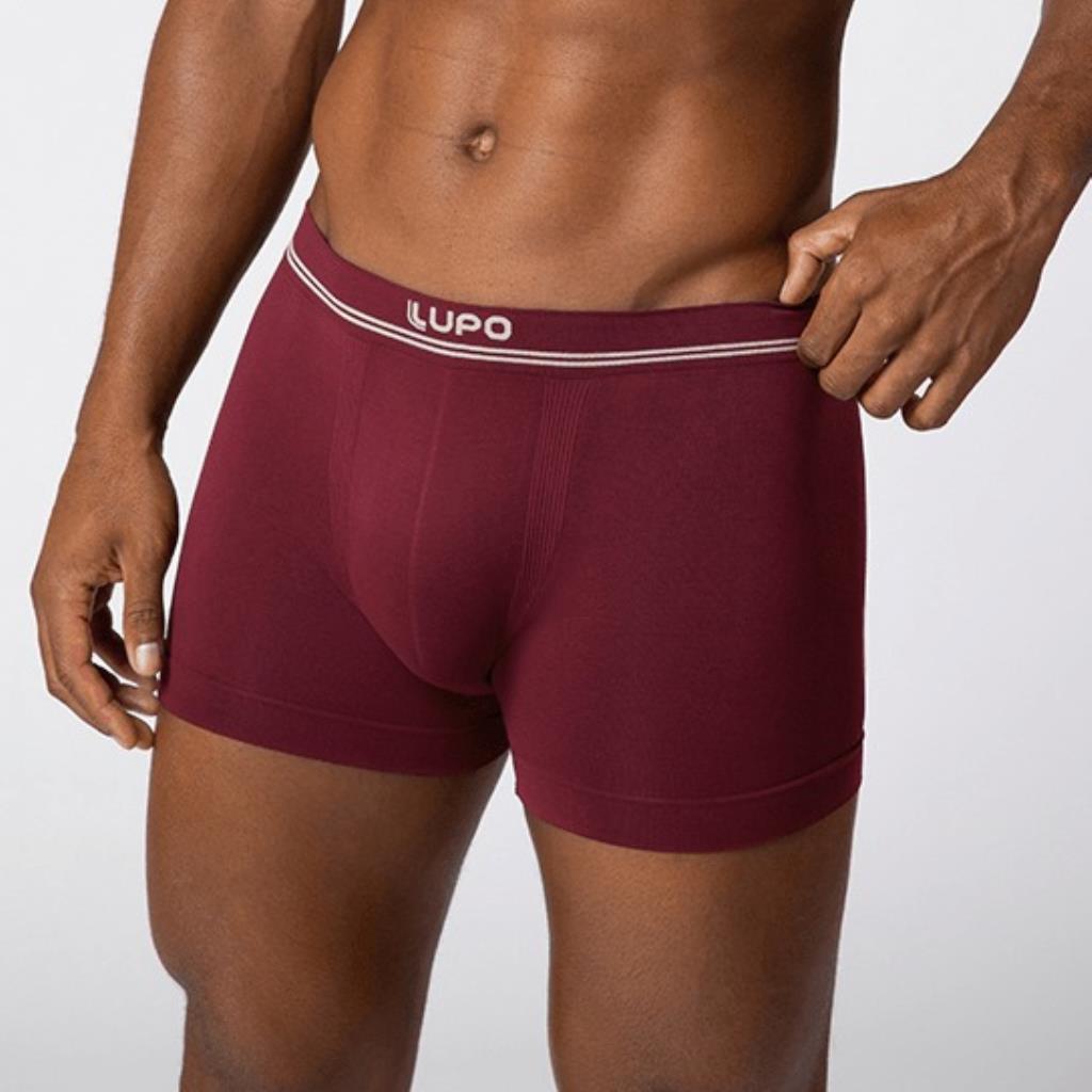 Cueca Boxer Microfibra S/Costura Vinho Tam M Lupo