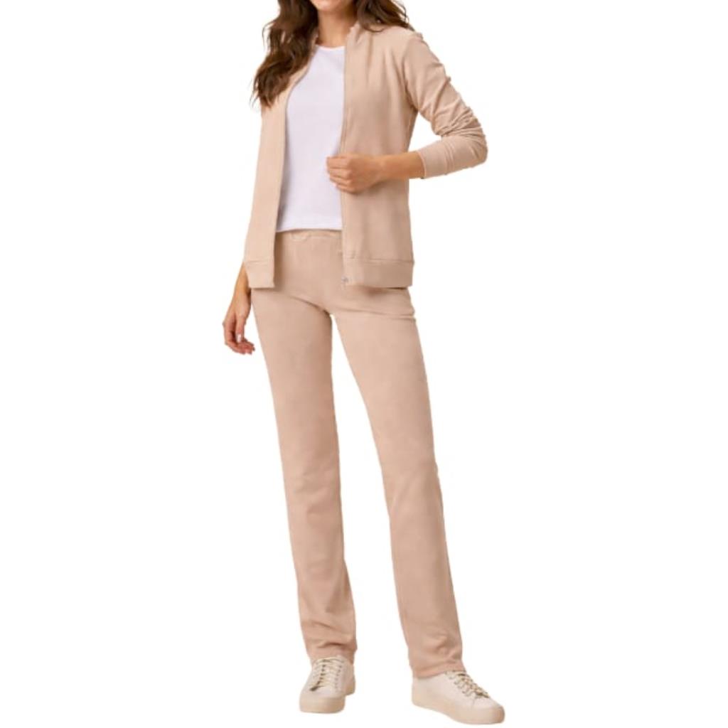 Conjunto Fem Moletom Flanelado Bege Tam M Malwee