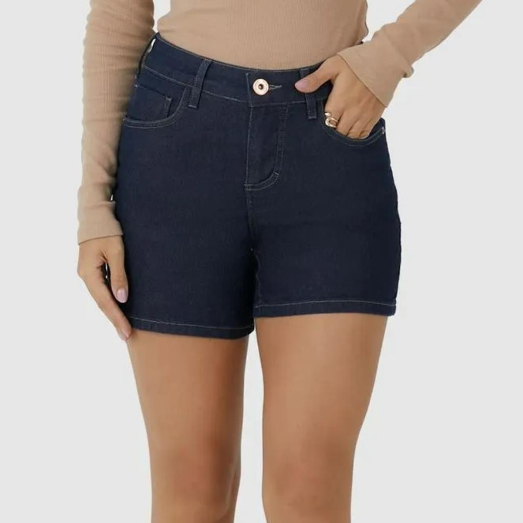Bermuda Fem Cintura Media Jeans C/ Elastano Tam 40 Malwee