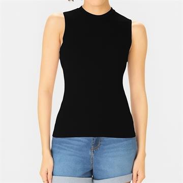 Regata Fem Justa Gola Alta Viscose Canelada Tam M Malwee