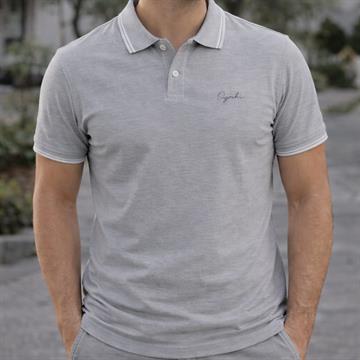 Polo Masculina Slim Essencial Cinza Tam G Ogochi