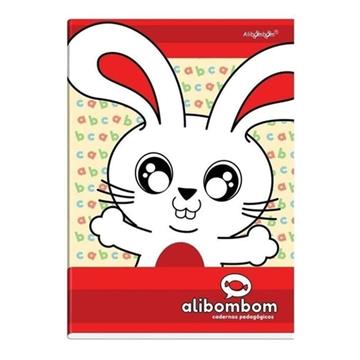 CADERNO BROCHURÃO 80FLS ALIBOMBOM 123X VERMELHO - CAPA DURA