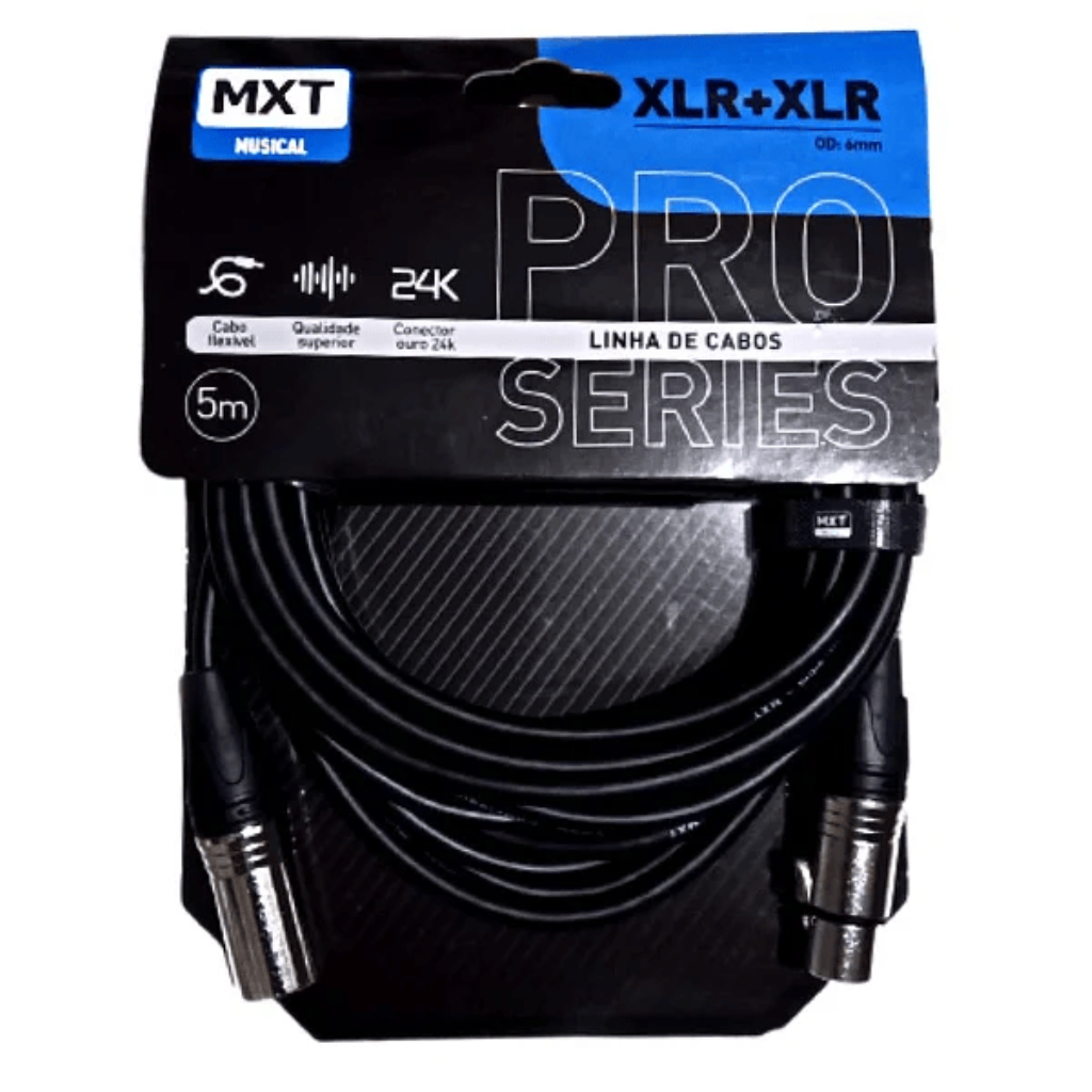 CABO MXT XLR MACHO X XLR FEMEA 5M BALANCEADO