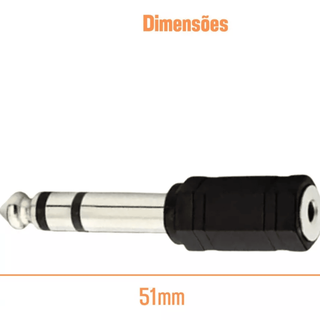 ADAPTADOR P10 ESTEREO PARA P2 ESTEREO MXT