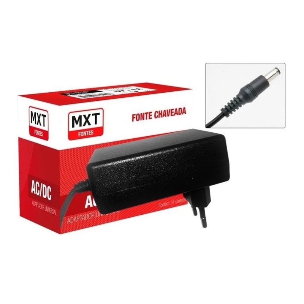FONTE 12V/2A 24W CHAVEADA PARA P/ PEDAL/TECLADO