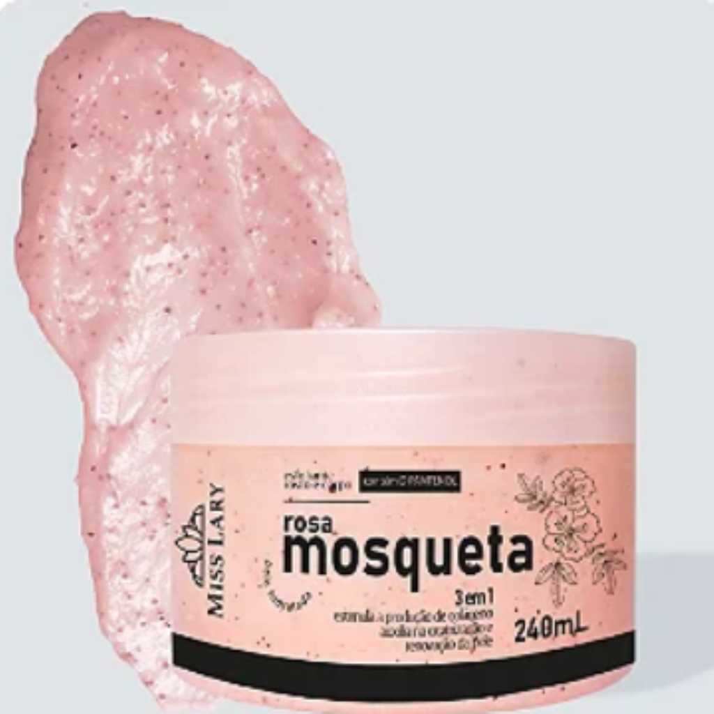 Esfoliante Rosa Mosqueta Rosto e Corpo 3 em 1 Miss Lary