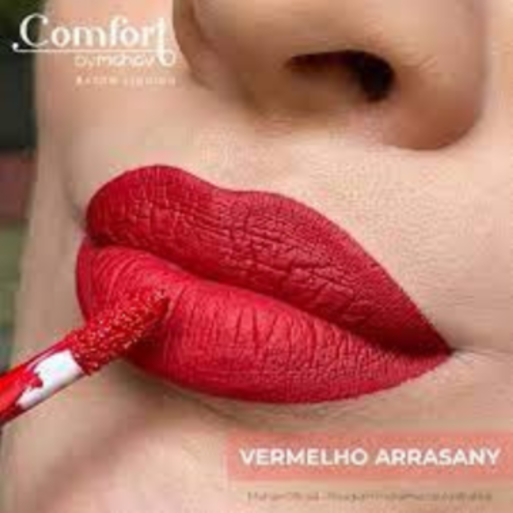 Batom Líquido Mahav Comfort - Vermelho Arrasany