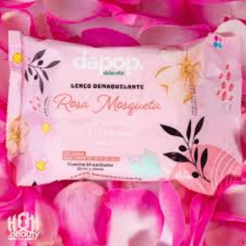 Lenço Demaquilante Rosa Mosqueta - Dapop
