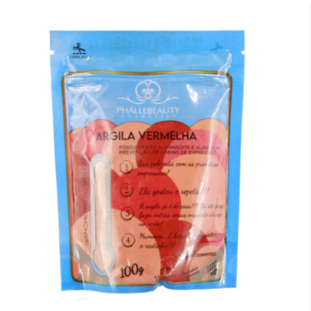 Argila Vermelha 100g - Phallebeauty