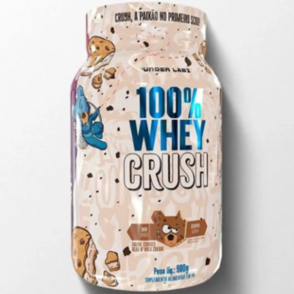 WHEY CRUSH CONCENTRADO 900g UNDER LABZ - COOKIES BEAR N' MILK CREAM