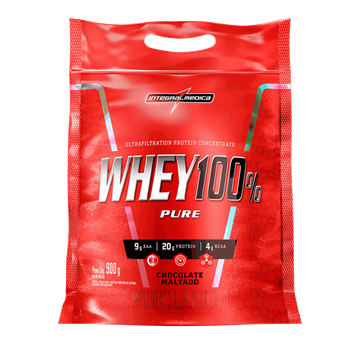 SUPER WHEY 100% PURE INTEGRALMEDICA 900G - CHOCOLATE MALTADO