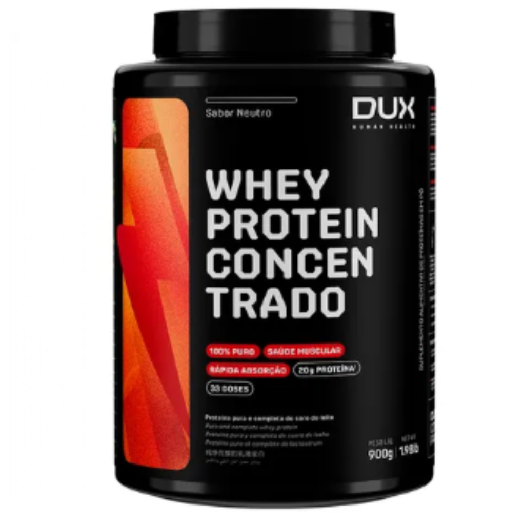WHEY PROTEIN CONCENTRADO DUX 900G POTE - NEUTRO