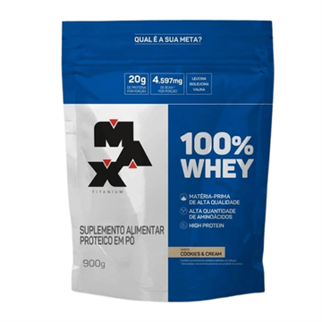 100% WHEY MAX TITANIUM 900G - COOKIES & CREAM