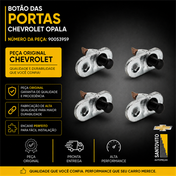 Botão interruptor das portas do Opala Original AC DELCO