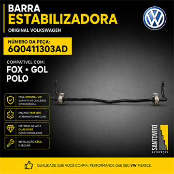 Barra Estabilizadora Dianteira Do Gol Fox Polo Original Nova