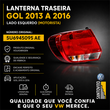 LANTERNA TRASEIRA LADO ESQUERDO GOL G6