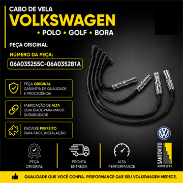 CABO DE VELA GOLF /  NEW BEETLE / BORA / POLO SEDAN/HATCH 2.0 FLEX