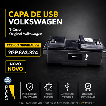 Capa Do Conector Porta Usb Volkswagen T-Cross 2gp863324a
