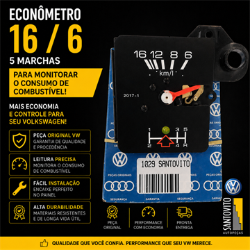 ECONOMETRO LINHA VW ANTIGO COD. 1029