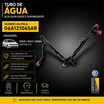 Tubo Cano Água Volkswagen 2.0 Golf Bora Polo
