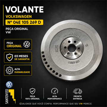 Volante do motor Volkswagen Gol Fox Voyage 3 cilindros 04E105269D
