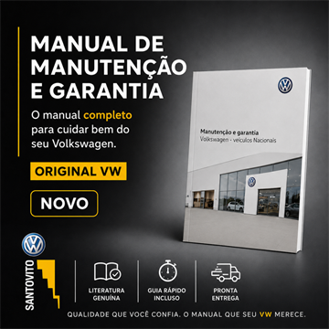 Manual com capa Manutenção e garantia Vw Fox Polo Golf Space Fox Golf UP! Virtus Voyage 1677