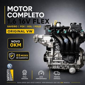 Motor completo flex Volkswagen  Fox EA 211 Letra CNX 0KM