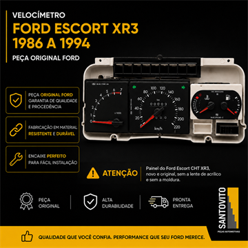 Painel Velocímetro Ford Cht Escort Xr3 Sem Moldura/acrilico