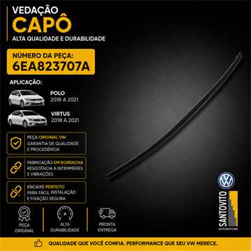 Vedação Capo Polo E Virtus 2018 A 2021 Volkswagen Original