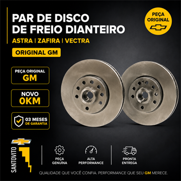 Par Disco Freio Dianteiro Com Cubo Astra Vectra Zafira Novo