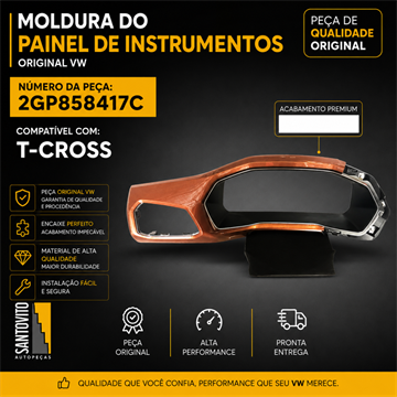 Acabamento da cobertura do painel de instrumento T-Cross