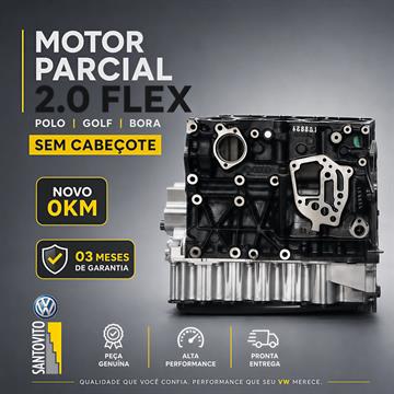 Motor Parcial Bloco Volkswagen Golf Polo Bora 2.0 Flex Novo 0km