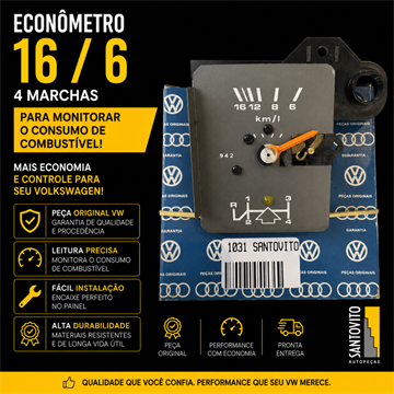 ECONOMETRO LINHA VW ANTIGO COD. 1031