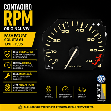 Contagiro Tacometro Rpm Vdo Volks Passat Gol Gt Gts