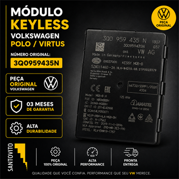 Modulo Keyless VW Polo Nivus Jetta Golf Virtus Nº3Q0959435N
