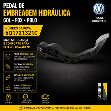 PEDAL DE EMBREAGEM HIDRÁULICA GOL POLO FOX