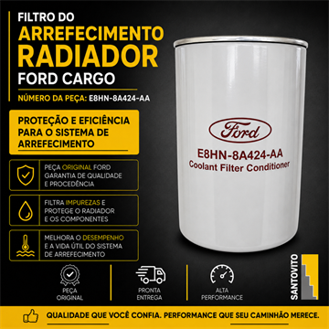 FILTRO DE ARREFECIMENTO DO RADIADOR FORD CARGO