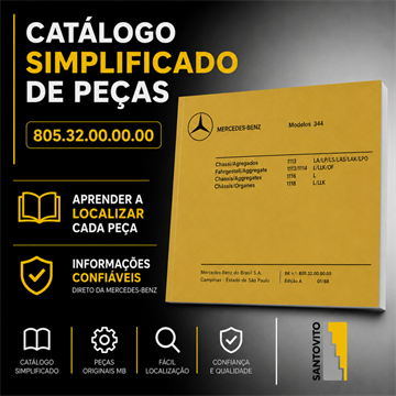 Catálogo De Peças Mercedes-benz Modelos 344 Original Raro
