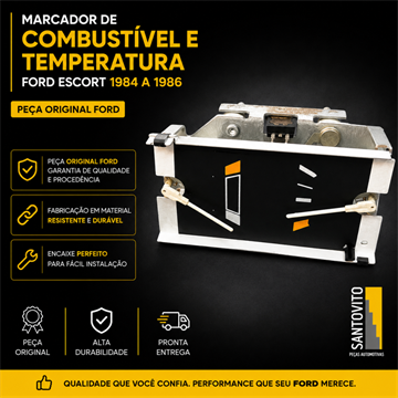 Marcador Combustível Temperatura Do Painel Ford Escort 83 86