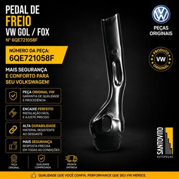 Pedal de freio original Volksagen Fox Polo Boa Gol