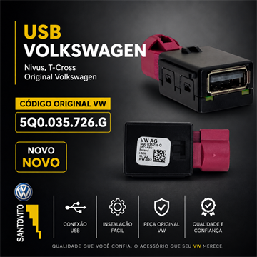 Conector Usb Volkswagen Nivus Golf Jetta Polo 5q0035726G