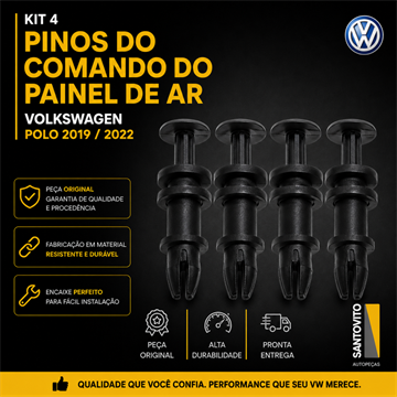 Pino Do Comando De Ar Volks Polo Virtus 2019 -2022 (4 peças)