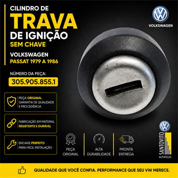 Cilindro trava de Igniição sem chave Volkswagen Passat 1979 a 1986