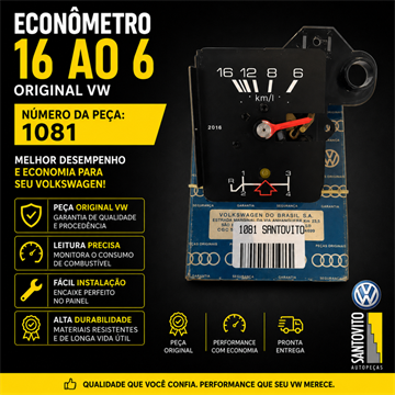 ECONOMETRO LINHA VW ANTIGO COD 1081