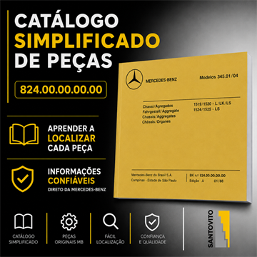 Catálogo De Peças Mercedes-benz Modelos 345.01/04 Original