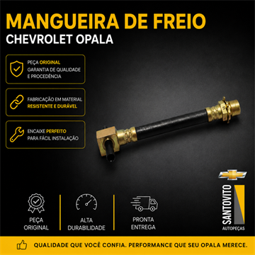 Mangueira Freio Traseiro Do Tubo Pinça Opala 91/92 52259187